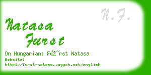 natasa furst business card